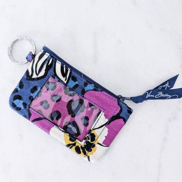 Vera Bradley Zip ID Case in African Violet NWT - Picture 2 of 5